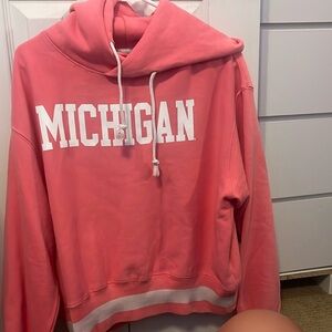 champion pink hoodie never worn size L